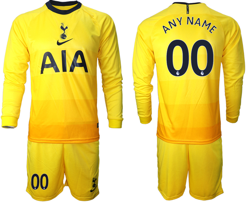 2021 Men Tottenham Hotspur away Long sleeve any name soccer jerseys->tottenham jersey->Soccer Club Jersey